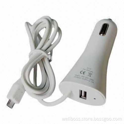 Car Charger with Cover, Suitable for MP3 Player, iPod and iPhone